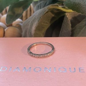 Diamonique Sterling Silver CZ Band